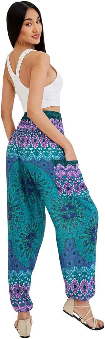Joob Joob Boho Pants for Women - Hippie Harem Pants Women - Womens Yoga Pants – Comfy Bohemian Flowy Hippie Clothes - Image 5