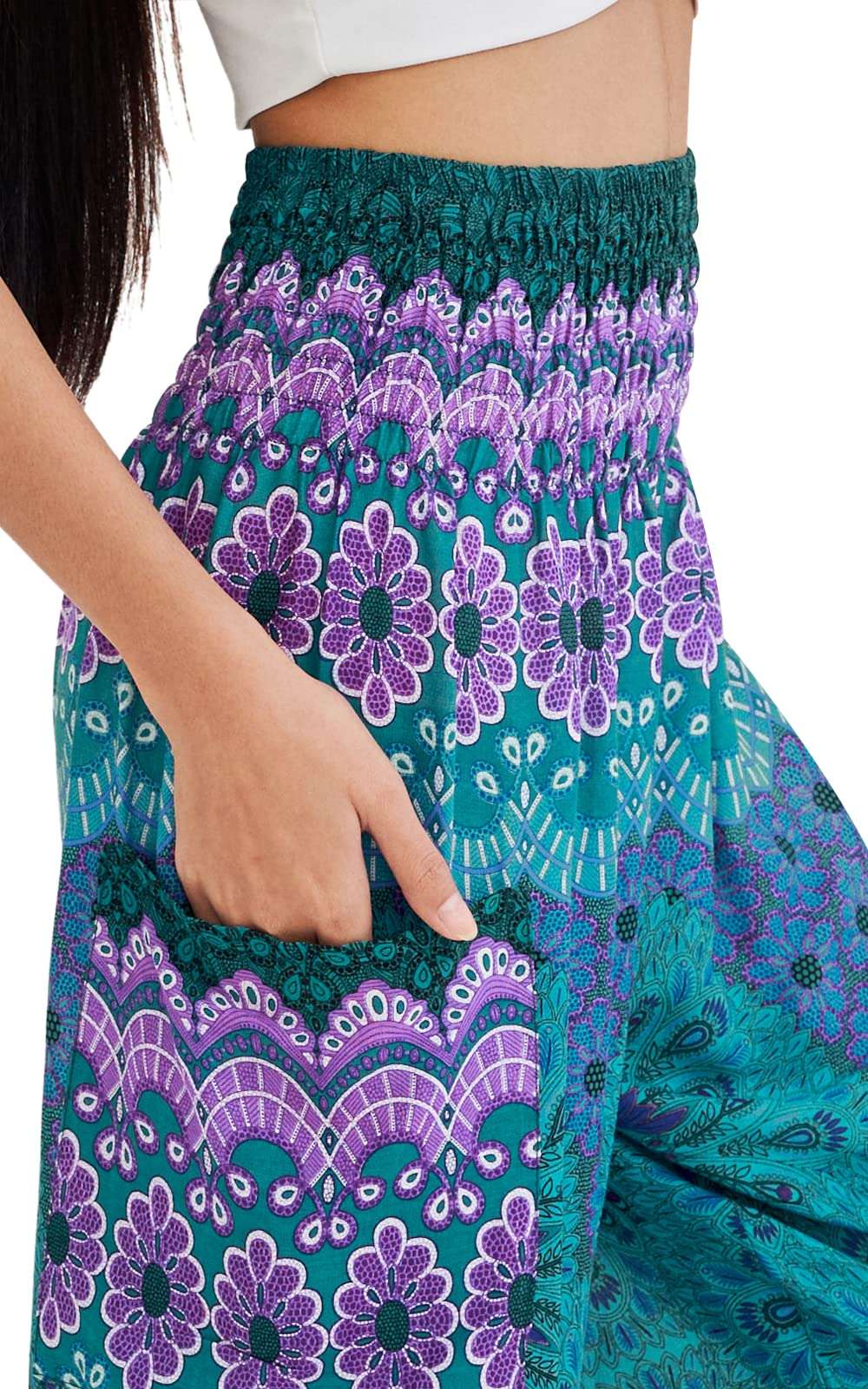 Joob Joob Boho Pants for Women - Hippie Harem Pants Women - Womens Yoga Pants – Comfy Bohemian Flowy Hippie Clothes - Image 6