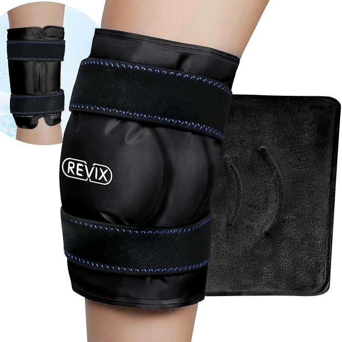 REVIX XL Ice Pack for Knee Replacement Recovery, Ice Wrap with Cold Compression for Discomfort and Fatigue, Gel Cold Pack Wrap Around Entire Knee, Promoting Flexibility and Mobility - Image 1