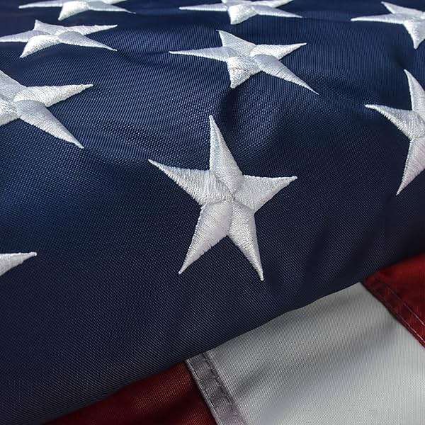 American Flag 2x3 Ft, US Flag/USA Flag with Oxford Polyester Material, Vivid Color, Sewn Stripes, Brass Grommets, Embroidered Stars, Perfect for Indoor/Outdoor Use - Image 3