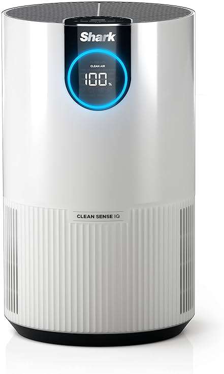 Shark Air Purifiers for Bedroom, Office, Dorm, Small Room, HEPA Air Filter, Odor Eliminator, Covers Up To 500 SQ FT, Air Filtration Removes Smoke, Dust, Allergens, Pet Dander, and Pollutants, HP102 - Image 1