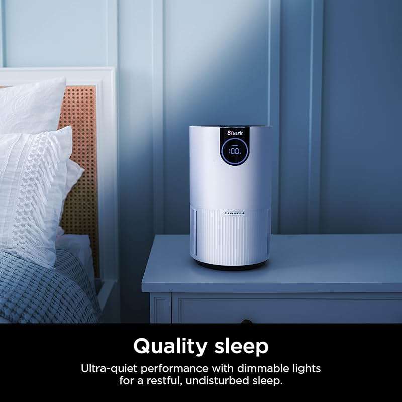 Shark Air Purifiers for Bedroom, Office, Dorm, Small Room, HEPA Air Filter, Odor Eliminator, Covers Up To 500 SQ FT, Air Filtration Removes Smoke, Dust, Allergens, Pet Dander, and Pollutants, HP102 - Image 4