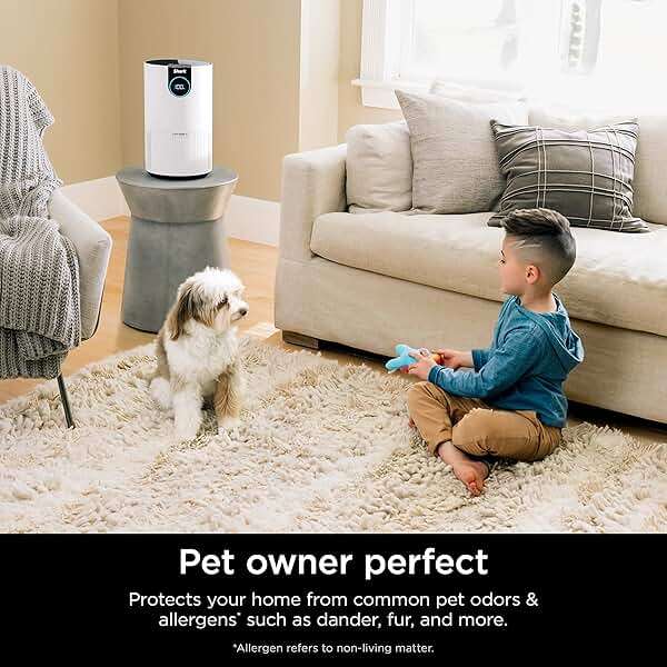 Shark Air Purifiers for Bedroom, Office, Dorm, Small Room, HEPA Air Filter, Odor Eliminator, Covers Up To 500 SQ FT, Air Filtration Removes Smoke, Dust, Allergens, Pet Dander, and Pollutants, HP102 - Image 5