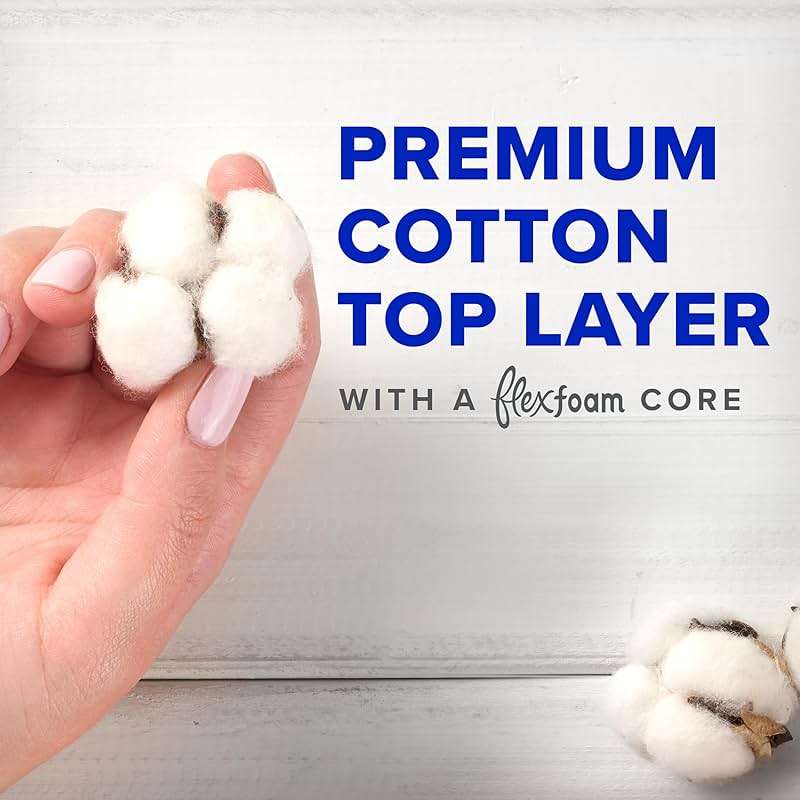 Always Pure Cotton Feminine Pads for Women, FlexFoam Pads with Wings, Size 3, Extra Heavy Flow Absorbency, Unscented, 66 Count (3 Packs of 22) - Image 3