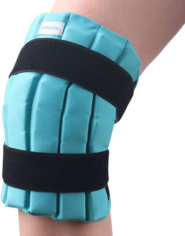 Comfcube Ice Pack for Knee Pain Relief, 2 Hours Long Lasting Cold Pack for Knee Injuries, Cold Therapy Flexible Ice Pack Wrap for Knee Replacement Surgery, Swelling, ACL, Meniscus Tear - Image 1