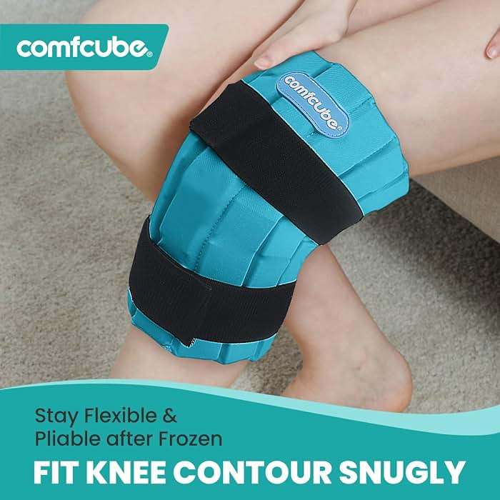 Comfcube Ice Pack for Knee Pain Relief, 2 Hours Long Lasting Cold Pack for Knee Injuries, Cold Therapy Flexible Ice Pack Wrap for Knee Replacement Surgery, Swelling, ACL, Meniscus Tear - Image 4