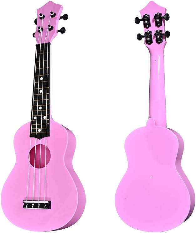 LIEKE Kids Ukulele 21 Inch Soprano Ukelele,Musical Instrument,Toy Ukulele Gift for Girls Children Beginners with Bag (Pink) - Image 5