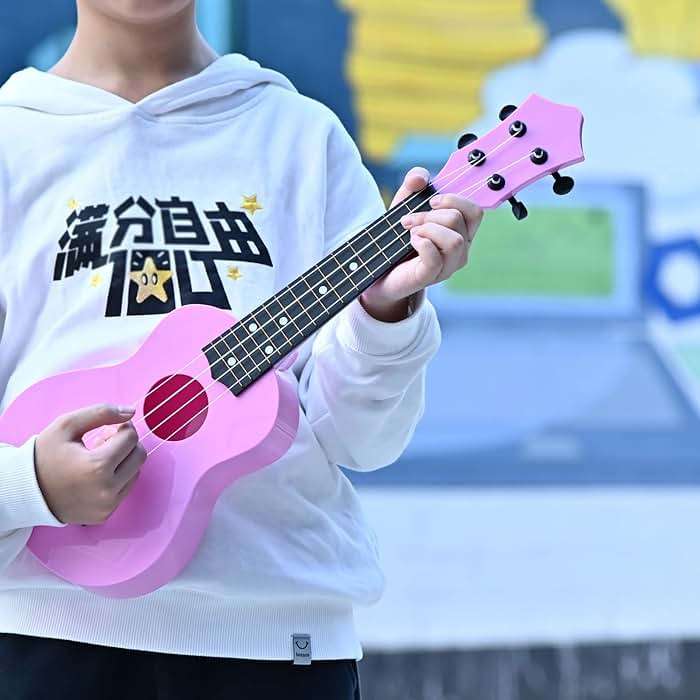 LIEKE Kids Ukulele 21 Inch Soprano Ukelele,Musical Instrument,Toy Ukulele Gift for Girls Children Beginners with Bag (Pink) - Image 7