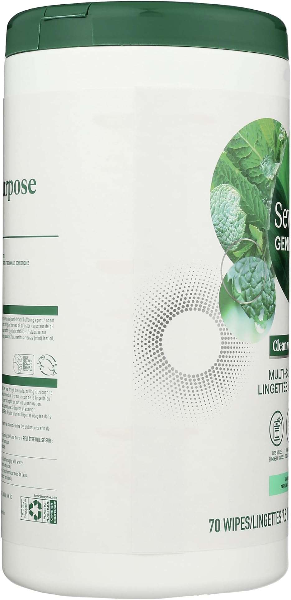 Seventh Generation Multi-Surface Wipes, Garden Mint Scented, 70 Count - Image 5