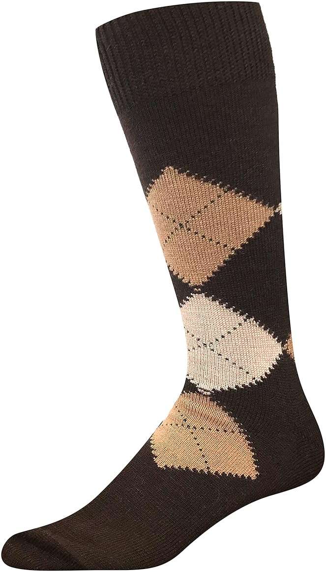 TINKUY PERU Argyle Socks, Mid-Length Baby Alpaca Wool Dress Socks for Men + Women - Image 1