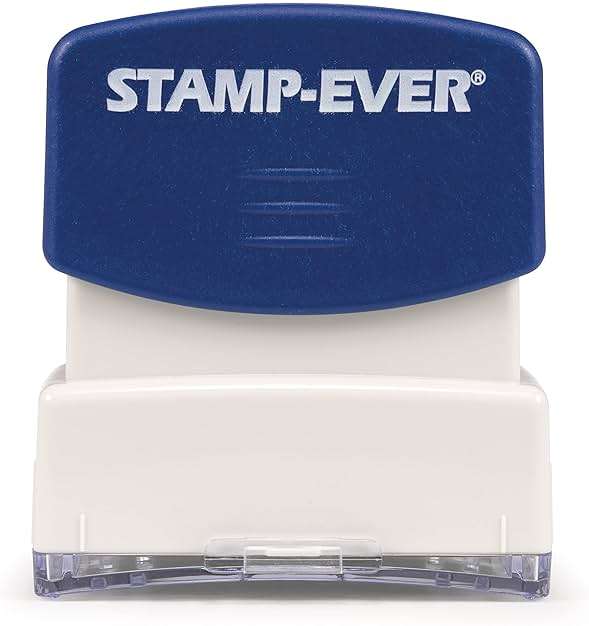 Stamp-Ever Pre-Inked Message Stamp – Scanned, Blue Ink – Impression Size: 9/16" x 1-11/16" - Image 5