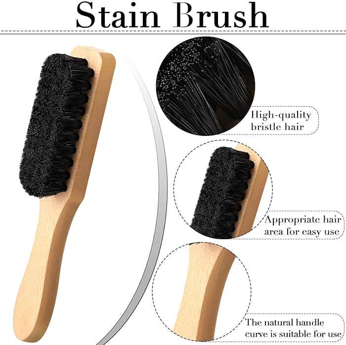 3 Pcs Laundry Stain Brush Soft Bristle Brush Velvet Furniture with Wooden Handle Stain Tool for Household Cleaning Carpet Furniture Laundry Supplies - Image 4