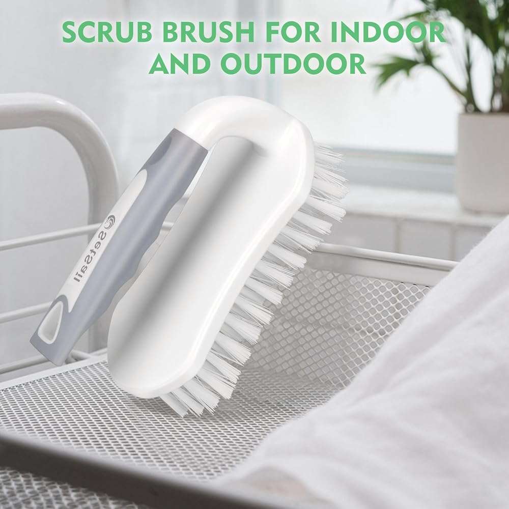 SetSail Scrub Brush, Heavy-Duty Scrub Brushes for Cleaning with Stiff Bristles Cleaning Brush for Shower, Bathroom, Carpet, Kitchen and Bathtub Scrubber - 2 Pack - Image 7