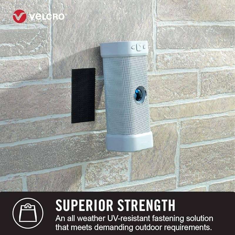 VELCRO Brand Industrial Strength Fasteners | Extreme Outdoor Weather Conditions | Heavy Duty Strength Holds up to 15 lbs | 4 x 2 inch Strips, 3 Sets, Black (VEL-30758-USA) - Image 2