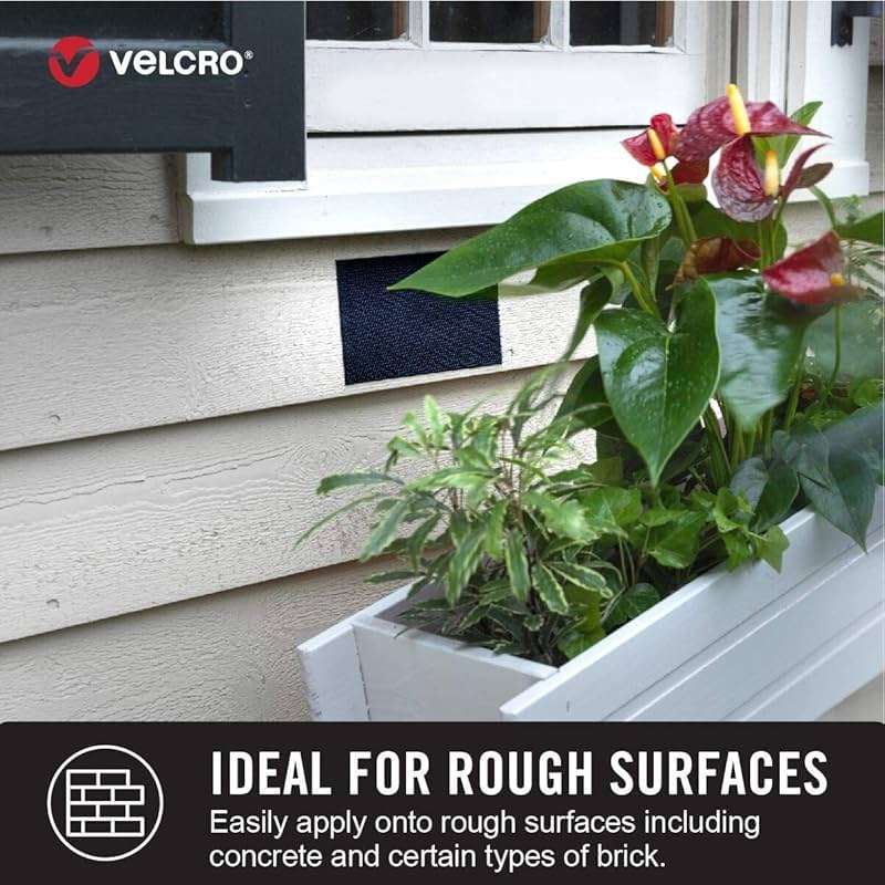 VELCRO Brand Industrial Strength Fasteners | Extreme Outdoor Weather Conditions | Heavy Duty Strength Holds up to 15 lbs | 4 x 2 inch Strips, 3 Sets, Black (VEL-30758-USA) - Image 3