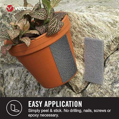 VELCRO Brand Industrial Strength Fasteners | Extreme Outdoor Weather Conditions | Heavy Duty Strength Holds up to 15 lbs | 4 x 2 inch Strips, 3 Sets, Titanium,VEL-30757-USA - Image 4