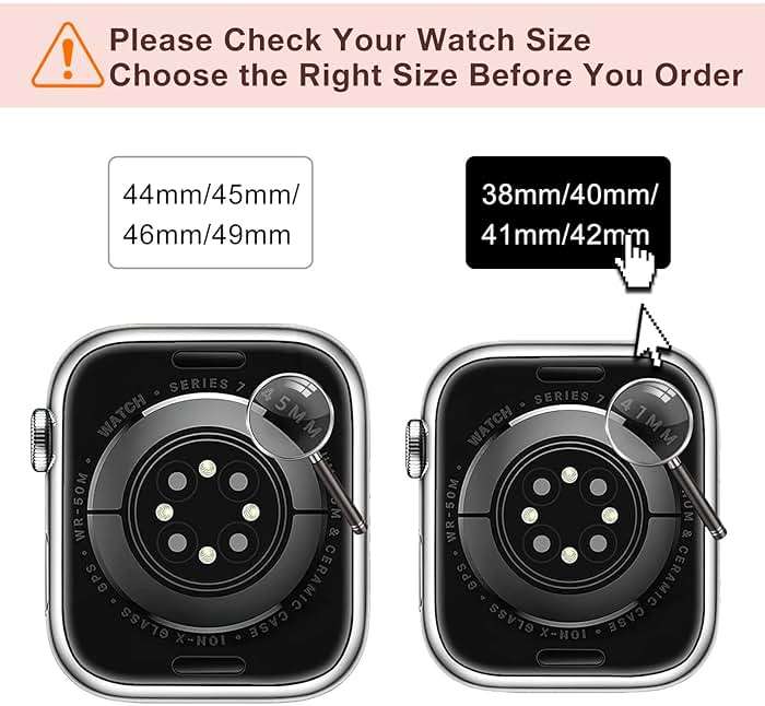 MARGE PLUS Compatible with Apple Watch Band 38mm 40mm 41mm 42mm 44mm 45mm 46mm 49mm Women Men, Stainless Steel Mesh Loop Magnetic Clasp Replacement for iWatch Series 11 10 9 8 7 6 5 4 SE3 SE2 Ultra 3 - Image 9