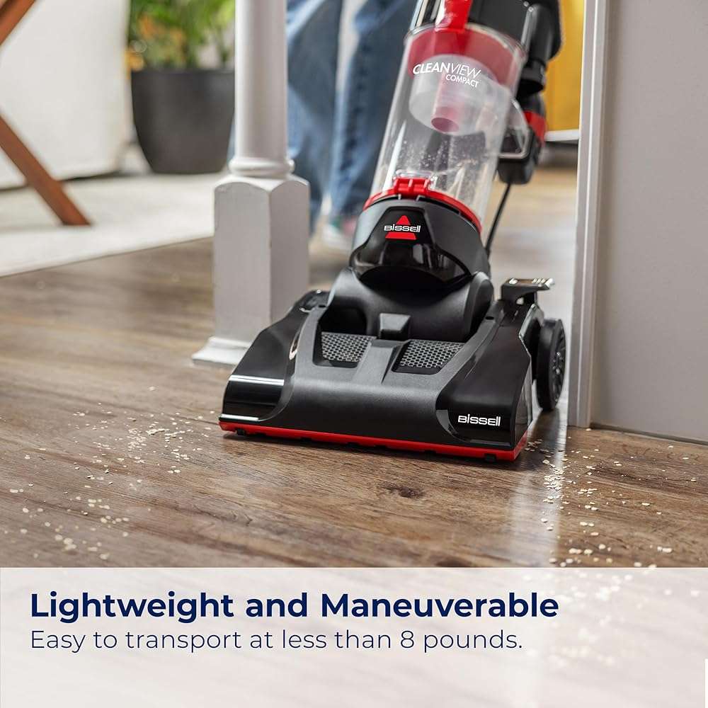 Bissell CleanView Compact Upright Vacuum, Lightweight Design for Apartments & Dorms, Powerful Suction with Removable Extension Wand & Scatter-Free Technology, 3508 - Image 2