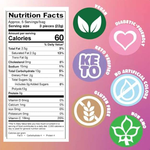 Zaffi Keto Taffy Sugar Free Candy - Dye Free, Keto & Diabetic-Friendly, Dentist-Approved Treats for Kids (Natural Fruit Flavor, 5 oz) - Image 2