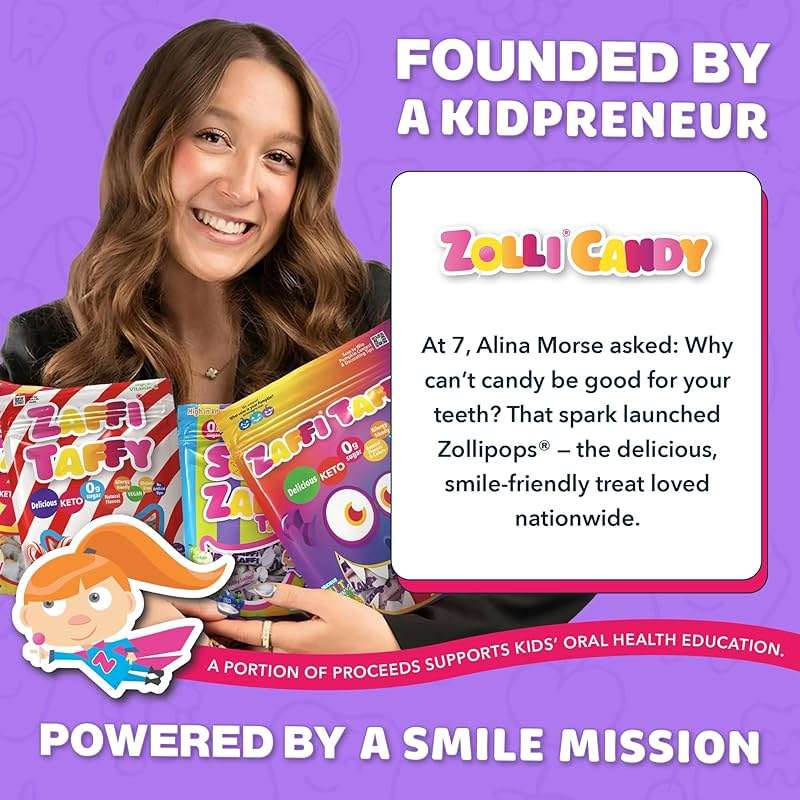 Zaffi Keto Taffy Sugar Free Candy - Dye Free, Keto & Diabetic-Friendly, Dentist-Approved Treats for Kids (Natural Fruit Flavor, 5 oz) - Image 7