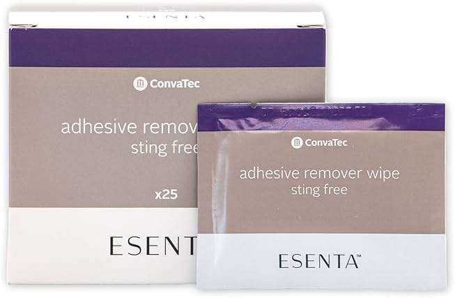 ConvaTec ESENTA Adhesive Remover Wipes for Around Stomas and Wounds, Sting Free, Alcohol Free, 25ct Box (Pack of 1) - Image 5