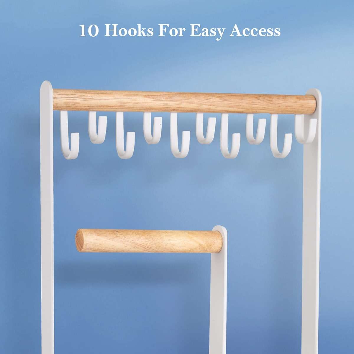 ProCase Cute Jewelry Stand, Aesthetic Jewelry Organizer for Dresser Vanity, Jewelry Holder Display for Necklaces Earrings, Gifts for Teen Girls Women, Bedroom Dorm Decor -Medium, White - Image 4