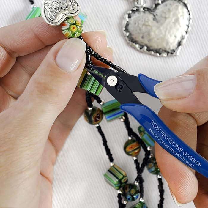 Small Wire Cutters 10 Pack- KAIHAOWIN 170 Wire Flush Cutters Wire Clippers Nippers Clean Cut Pliers Side Cutter Diagonal Cutting Pliers for Electronic Floral Heating Wire Model Sprue Soft Copper, Blue - Image 2