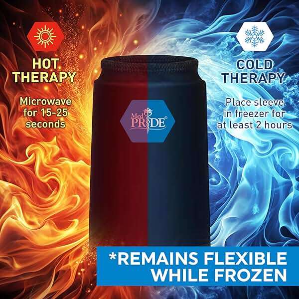 MED PRIDE Gel Compression Sleeve for Elbow, Knee, Arm, Reusable Hot & Cold Therapy for Pain Relief, Swelling, Injuries, Flexible Fit - Image 4