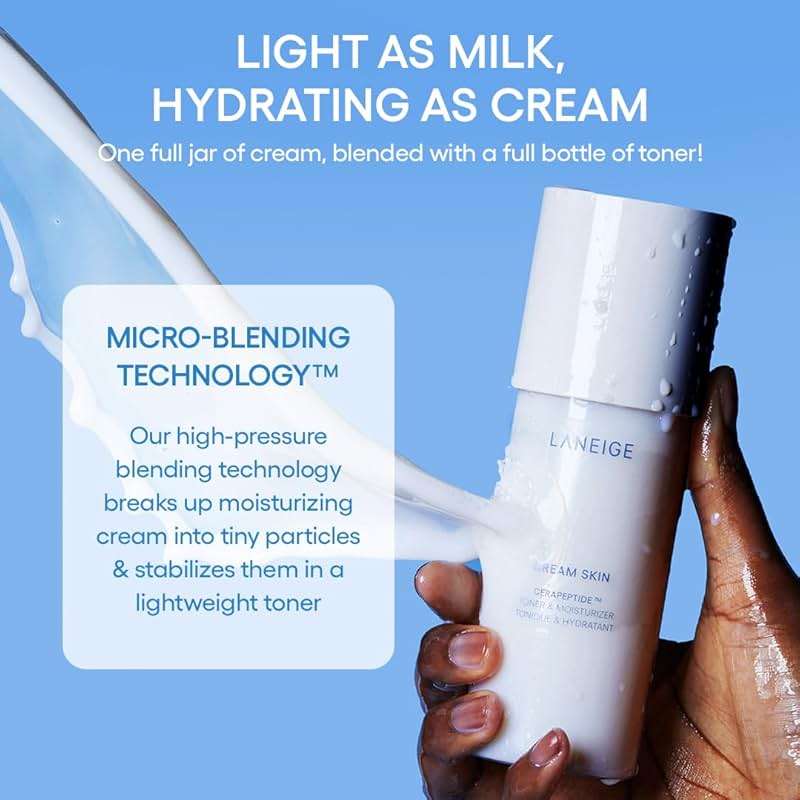 LANEIGE Cream Skin Toner & Moisturizer: Lightweight Refillable Korean Milky Toner with Ceramide & Peptide for Hydration, Firming, & Barrier Support - Image 7