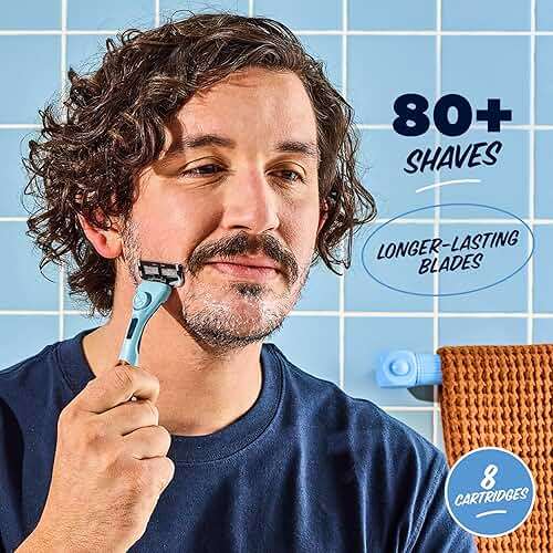 Dollar Shave Club | 6 Blade Razor Refills (8 Pack) | 6 Stainless Steel Blades for a Close & Comfortable Shave - Image 3