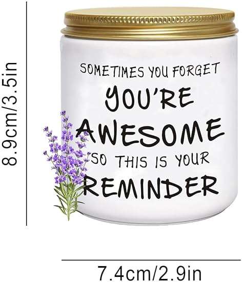 BFJLIFE Candles Gifts for Women Unique Inspirational Mothers Day Christmas Birthday Self Care Relaxation Spa Gifts for Sister Friend Her Wife Girlfriend Lavender Scented Candle - Image 3