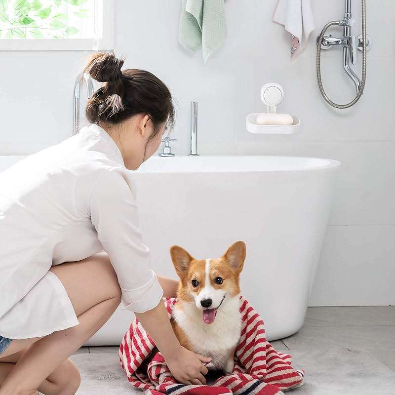 TAILI Suction Cup Soap Holder for Shower Wall Powerful Vacuum Suction Soap Dish, Strong Sponge Holder for Shower, Bathroom, Tub and Kitchen Sink, Drill-Free, Removable,White - Image 2