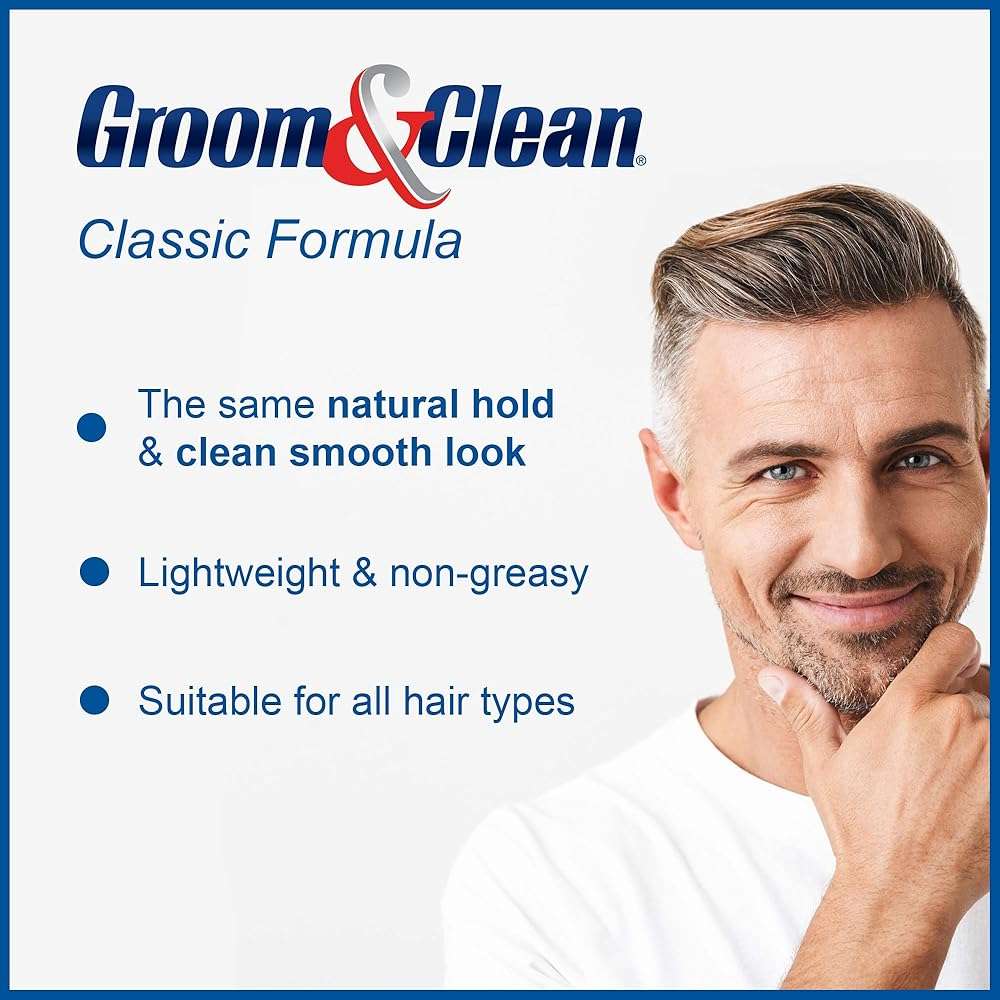 Groom & Clean Hair Styling Gel for Men, Medium All Day Hold, Non Greasy, No Buildup, Washes Out Easily, 4.5 Oz, Pack of 2 - Image 2