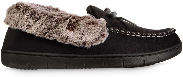 Isotoner Women's Microsuede Moccasin Slippers: Non-Slip, Indoor/Outdoor, Memory Foam, Machine Washable - Image 8