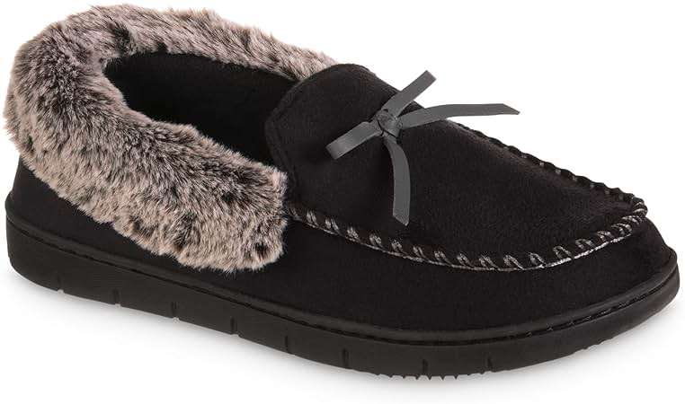 Isotoner Women's Microsuede Moccasin Slippers: Non-Slip, Indoor/Outdoor, Memory Foam, Machine Washable - Image 10