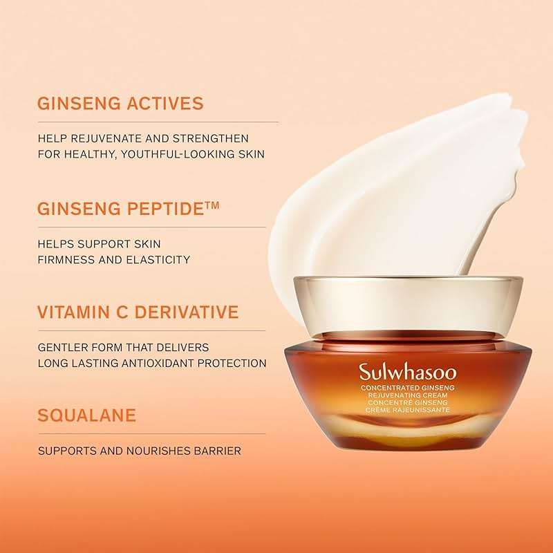 Sulwhasoo Concentrated Ginseng Rejuvenating Cream | Anti-Aging Korean Moisturizer | With Ginseng, Peptides & Squalane | Firms & Reduces Wrinkles | Hydrating Face Cream for All Skin Types - Image 3
