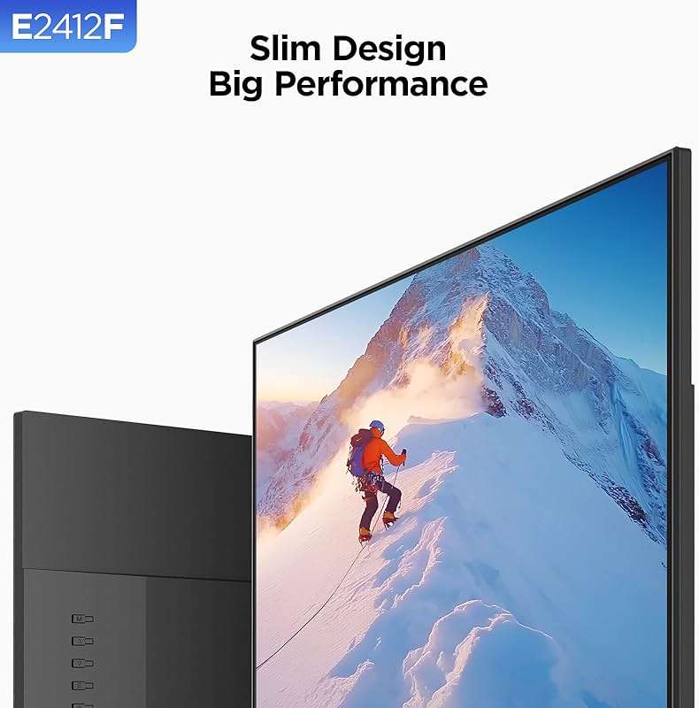 KOORUI 24-inch Computer Monitor Full HD 1920 x 1080p 100Hz VA Display 4000:1 Contrast Ratio with HDMI VGA, TÜV Rheinland Certified, 100 x 100 mm VESA Mountable, Ultra-Slim Design, Tilt, Black, E2412F - Image 2