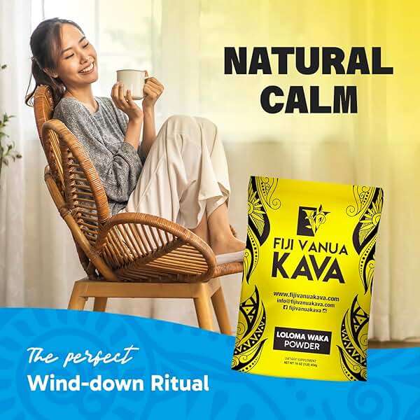 Fiji Vanua Kava Premium Loloma Waka Kava Root Powder, Made From Noble Root Powder With Sun-dried Lateral Roots, Medium Grind for Easy Prep, Kava for Smooth & Delicious Taste, 1 lb - Image 5