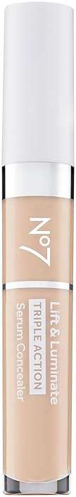 No7 Lift & Luminate Triple Action Serum Concealer - Fair - Anti Aging Liquid Concealer Makeup for Blemishes & Dark Circles - Medium to Full Coverage Concealer for Face (8ml) - Image 1