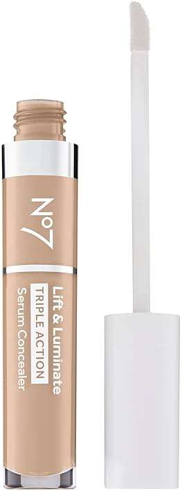 No7 Lift & Luminate Triple Action Serum Concealer - Fair - Anti Aging Liquid Concealer Makeup for Blemishes & Dark Circles - Medium to Full Coverage Concealer for Face (8ml) - Image 2