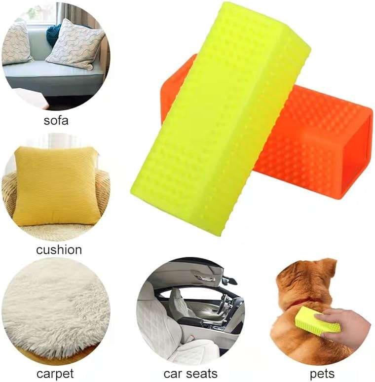 Pet Hair Remover for Furniture and Carpets - Rubber Brush Roller for Sofas and Hollow Cleaner - Image 3