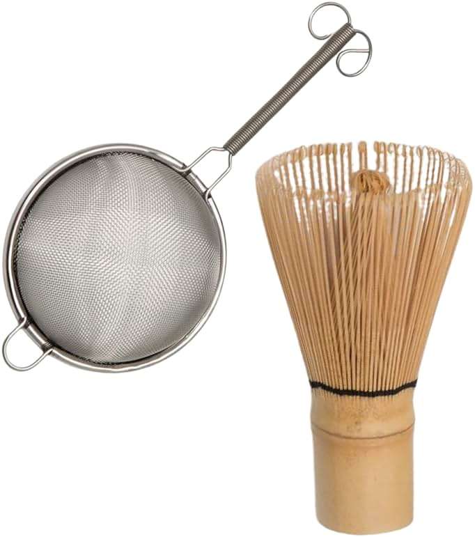 Dr. Weil Matcha Kari - Lite Matcha Tea Set - Black - Whisk with Holder, Scoop, Sifter, and Ceramic Bowl - Image 6