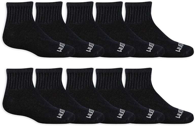Fruit of the Loom Boys' Dual Defense Ankle Socks (10 Pack) - Image 1