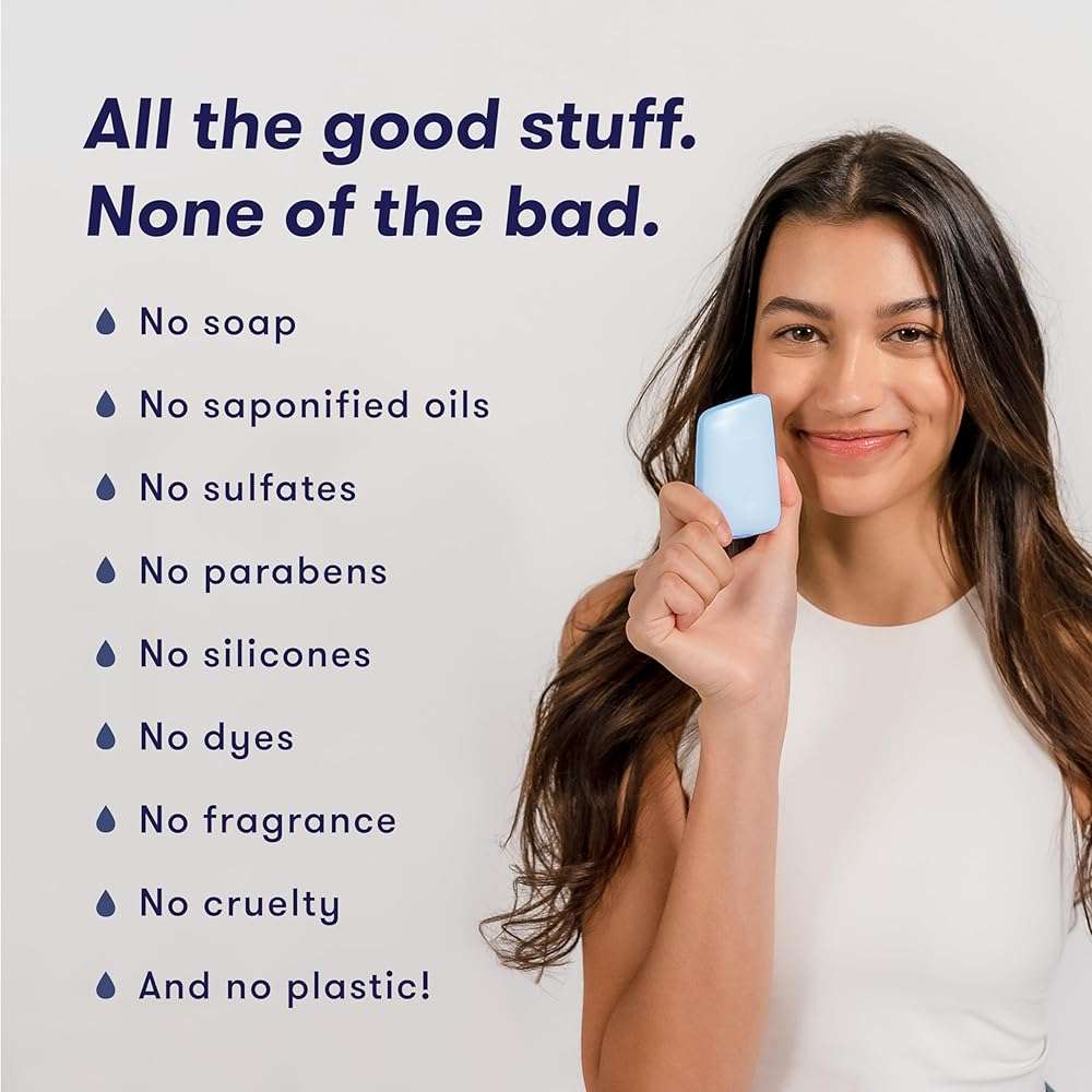 HIBAR - Hydrate Face Wash Bar - Solid Face Wash - Hydrating & Moisturizing - With 12 Unique Amino Acids - Safe For Daily Use & Sensitive Skin - Plastic, Paraben & Soap-Free - Vegan - 1 Bar - Image 4