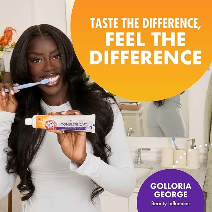 ARM & Hammer Complete Care Toothpaste, Teeth Whitening Toothpaste with Baking Soda, Fluoride, Whole Mouth Protection, Fresh Mint Flavor, 6.0 oz (Pack of 4) - Image 3
