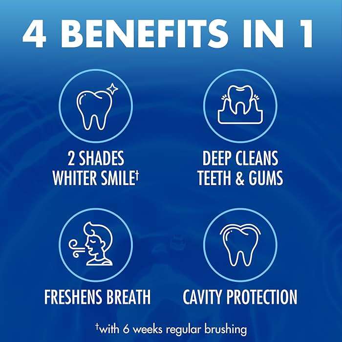 ARM & HAMMER Advance White Toothpaste, Teeth Whitening Baking Soda Toothpaste with Stain Defense Technology and Fluoride, Clean Mint Flavor, 6.0 Oz (4 Pack) - Image 6