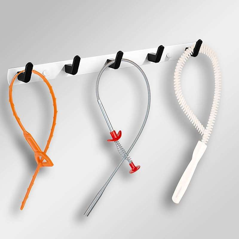 Drain Hair Remover(6pcs), Drain Snake Clog Remover(1pcs) ＆ Cleaning Brushes(2pcs) Tool Set For Toilet, Kitchen Sink, Bathroom Tub, Sewer, (6+2+1) - Image 7