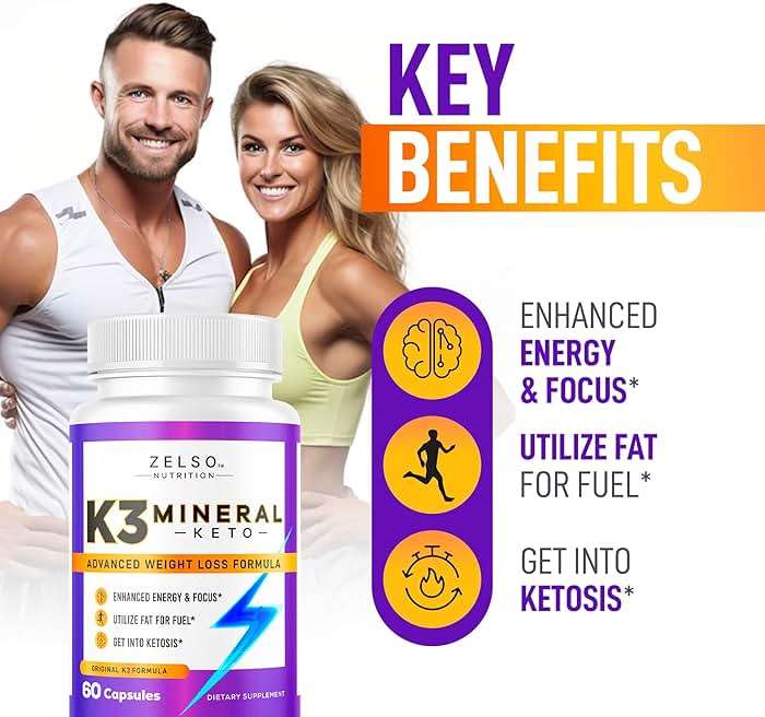 ZELSO K3 Mineral Weight Loss Pills for Women and Men, K3 Mineral Pills - K3 Salt Mineral, Vitamin + K3 Capsules Supplement for Keto Weight Loss - 1 Month Supply - Image 3