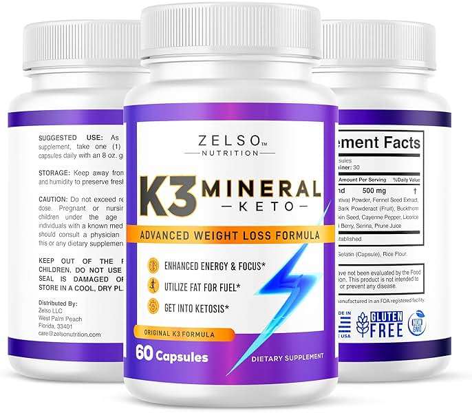 ZELSO K3 Mineral Weight Loss Pills for Women and Men, K3 Mineral Pills - K3 Salt Mineral, Vitamin + K3 Capsules Supplement for Keto Weight Loss - 1 Month Supply - Image 7