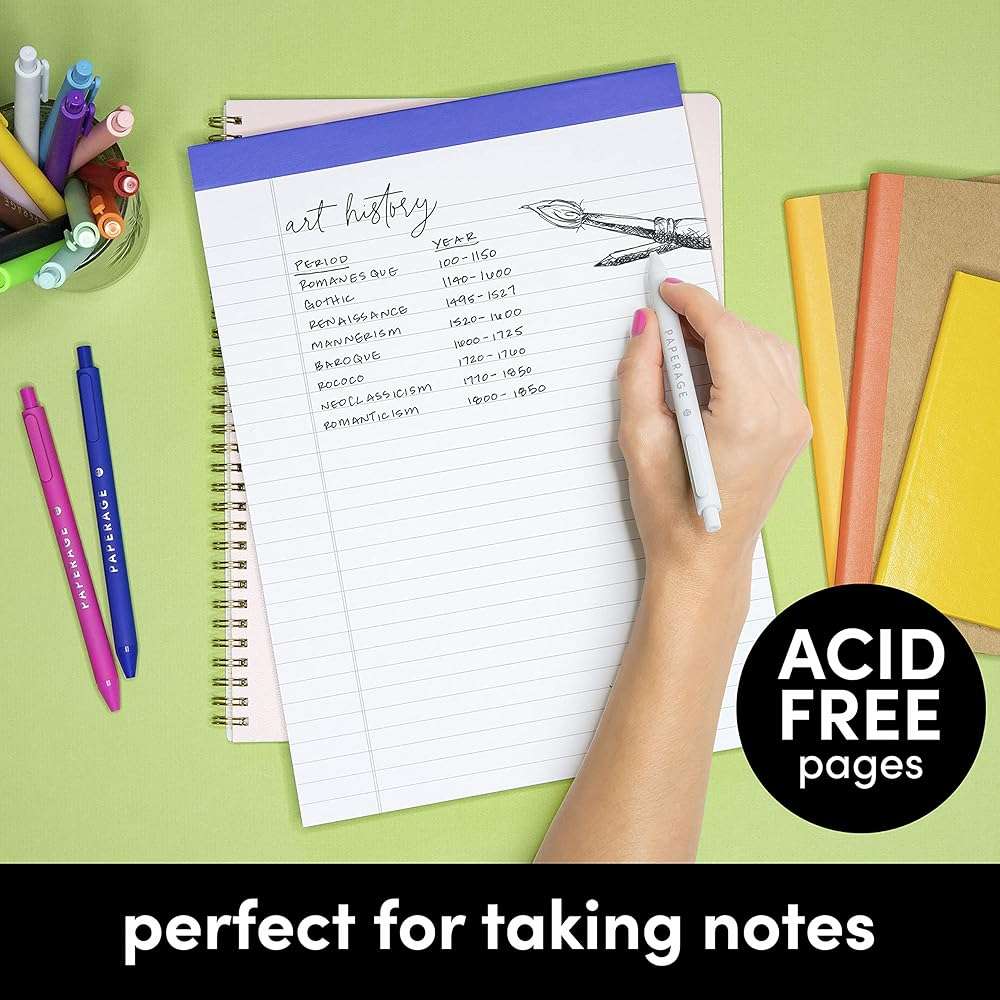 PAPERAGE Lined Legal Pads, (Rainbow), 6 Pack, 50 Sheets Each, Wide/Legal Ruled, Note Pads, Paper, 8.5 inches x 11 inches - Image 6